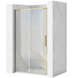 Dušo durys Rea Rapid Fold, 120 cm x 195 cm, aukso sp./grūdintas