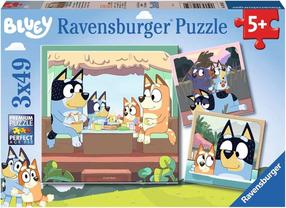 Puzle 3in1 Ravensburger Blueys Adventures 05685, 21 cm x 21 cm, 147 gab., daudzkrāsaina
