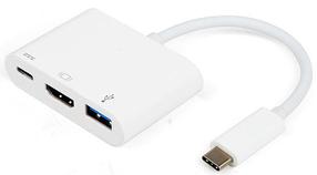 Adapteris Vivanco USB Type-C to HDMI 3in1 USB Type-C male, HDMI, balta