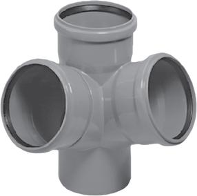Ruumiline nelinurk sisekanalisatsioonile Magnaplast HTplus, 110 mm x 110 mm x 110 mm, 67 °