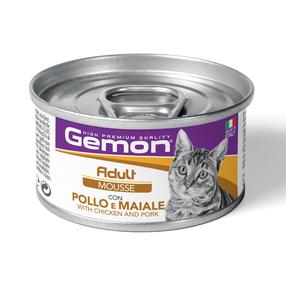 Kassi märgtoit Gemon Mousse, kanaliha/sealiha, 0.085 kg