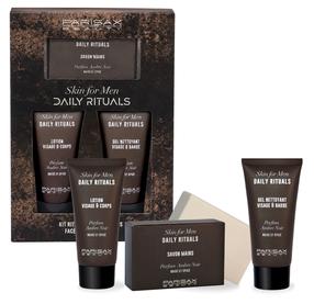 Ķermeņa kopšanas komplekts vīriešiem ParisAx Ambre Noir Set, 200 ml
