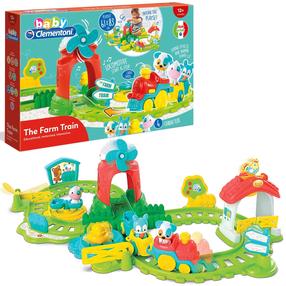 Развивающая игра Clementoni Animals Farm Interactive Train, EN, желтый цв.