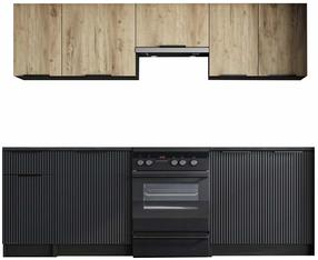 Virtuvės baldų komplektas Emma, artisan oak sp., 2.4 m
