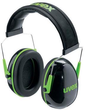 Apsauginės ausinės Uvex K1 SNR 28, juoda/žalia, Universalus dydis