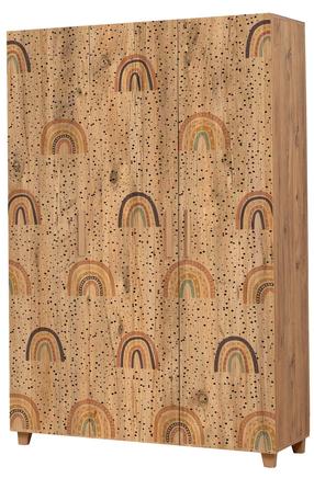 Spinta Kalune Design Leva Rainbow, ruda sp., 48 cm x 120 cm x 189 cm