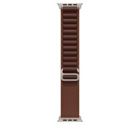 Laikrodžio dirželis Apple Alpine Loop, 49 mm Medium, natural titanium sp./burgundy sp.