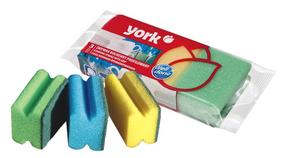 Puhastuskäsn York 3101, mitmevärviline, 3 tk