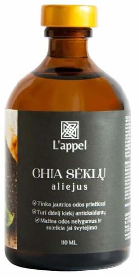 Kehaõli L'appel Chia sėklų, 110 ml