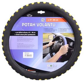 Vairo užvalkalas Compass Soft, juoda sp./geltona sp., 37-39