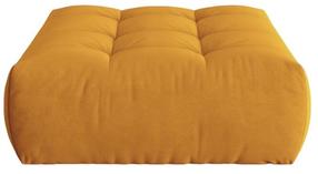 Pufas Micadoni Home Bloom Velvet, geltona sp., 110 cm x 101 cm x 42 cm