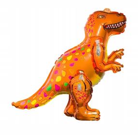 Folijas balons figūriņa GoParty Dinosaur, oranža krās.