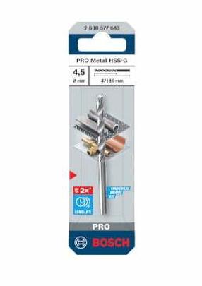 Metāla urbis Bosch 2608577643, metāla/tērauds/čuguns, hss-g, cilindrisks, 4.5 mm x 8 cm