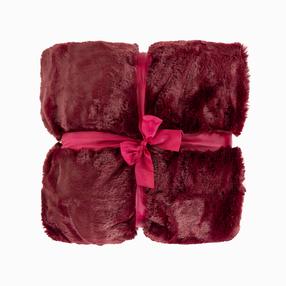 Pleds Domoletti Cherry Lacquer, ķiršu krās., 150 cm x 200 cm
