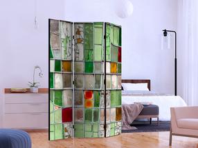 Širma Artgeist Emerald Stained Glass Paraventtc1136, įvairių spalvų, 135 cm x 172 cm