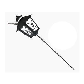 Latern, klaas/metall, 60 cm, must v.