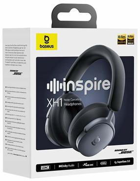 Bezvadu austiņas Baseus Inspire XH1 A00085701123-00, melna krās.