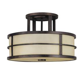 Valgusti lagi Elstead Lighting Fusion 3, E27, 3 x 60 W, merevaigu-kollane v. / pruun v.