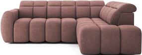 Kampinė sofa Falconn Paolli 24, rožinė sp., dešininė, 208 x 258 cm x 107 cm