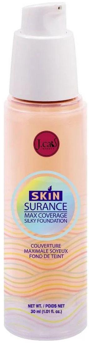 Šķidrā grima bāze J.Cat Beauty Skinsurance Max Coverage Silky, 104 ivory, 30 ml