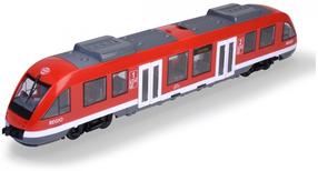 Žaislinis traukinys Simba Dickie Toys City Train 203748002ONL, 1:43, raudona sp./pilka sp.
