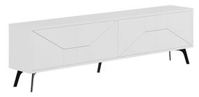TV staliukas Kalune Design Dune, balta sp., 180 cm x 29.6 cm x 50 cm