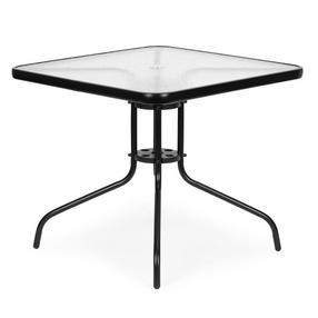 Lauko stalas MultiGarden, juoda sp., 80 cm x 80 cm x 70 cm