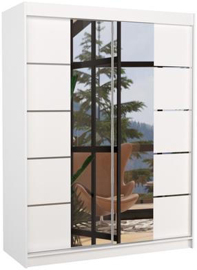 Spinta ADRK Nordic SW-NOR-W-150+A240, balta sp., 150 cm x 58 cm x 200 cm, su veidrodžiu
