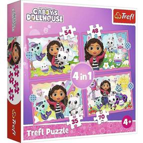 Пазл Trefl Adventures of Gabi the Cats House 34620, 40 см x 60 см, 207 шт., многоцветный