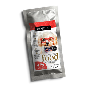 Sausas šunų maistas Dr Malou Adult, triušiena/antiena, 0.10 kg