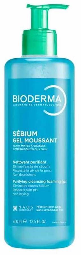 Sejas tīrīšanas līdzeklis Bioderma Sebium Gel Moussant, 400 ml