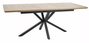 Valgomojo stalas išskleidžiamas Logan, ąžuolo sp./juoda sp., 160 - 200 cm x 90 cm x 75 cm