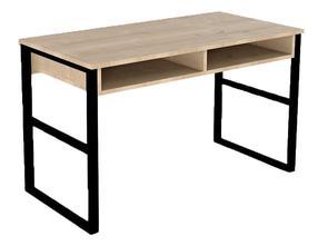 Rašomasis stalas Kalune Design Misto 835PUQ3821, 120 cm x 60 cm, 72 cm, ruda sp./juoda sp.