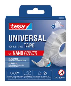 Divpusējā līmlente Tesa Universal Nano Power, divpusējs, 3 m x 30 mm