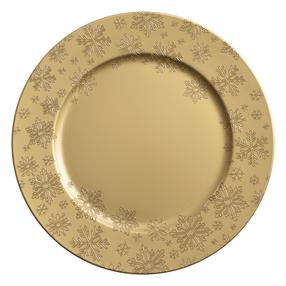 Serviravimo lėkštė Ambition Decor Christmas, Ø 33 cm, aukso sp., plastikas