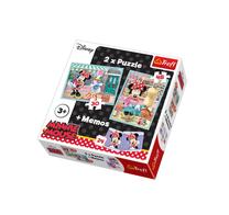 Dėlionė 2in1 Trefl Memos Disney 90605, 28.2 cm x 28.2 cm, 78 vnt., įvairių spalvų