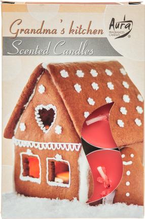 Žvakių rinkinys Aura Candles, 4 h, 6 vnt., rožinė sp.