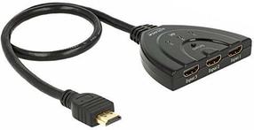 Laidas Delock 18600 HDMI HDMI x 3, HDMI male, 0.5 m, juoda sp.