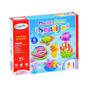 Magnētu veidošanas komplekts Color Day Mould & Paint Sea Life, dzeltena krās./zaļa krās./oranža krās.