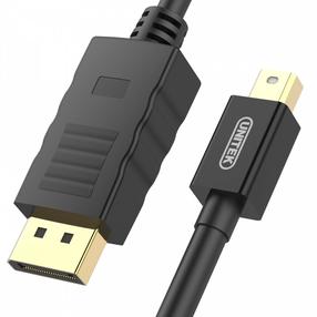 Vads Unitek DisplayPort Mini - DisplayPort Displayport, Mini display port male, 2 m, melna krās.