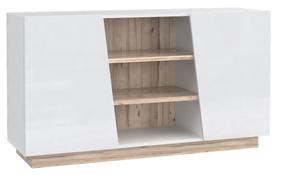 Kumode Forte Hulon HULK231-N98, ozola krās./balts krās., 79 cm x 139.6 cm x 41 cm