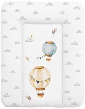 Pārtinamais matracis Ceba Baby Basic Balloons, 70 cm x 50 cm, balts krās./pelēka krās./brūna krās.