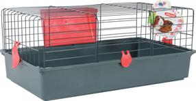 Grauzēju būris Zolux Classic, 67 cm x 37 cm x 29 cm, sarkana krās./pelēka krās.