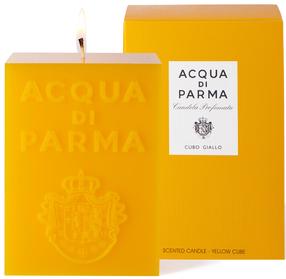 Svece, aromātiskā Acqua Di Parma Cube Collection Colonia, 60 h, 1000 g, dzeltena krās.