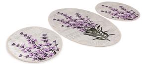 Vonios kilimėlių rinkinys Foutastic Lavender 359CHL3240, kreminė sp./violetinė sp., 100 cm x 60 cm