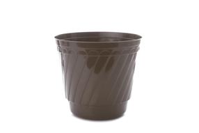 Gėlių vazonas Uniplastex Barok UDB26, plastikinis, Ø 26 cm, ruda sp.