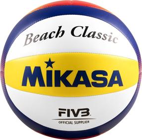 Tinklinio kamuolys Mikasa Beach Classic BV552C-WYBR, 5 dydis, mėlyna sp./balta sp./raudona sp.