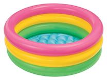 Baseinas, pripučiamas/vaikiškas Intex Inflatable Sunset Glow 57402EP/57107NP, geltona sp./žalia sp./rožinė sp., 61 x 22 cm