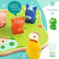 Dėlionė, gyvūnai Djeco Caconimo, 6 cm, įvairių spalvų