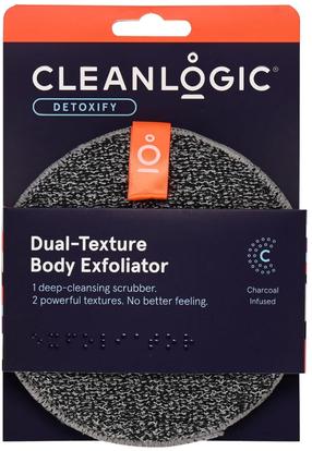 Massaažinuustik Cleanlogic Detoxify Dual-Texture Exfoliator, 12.5 cm x 12.5 cm, must v.